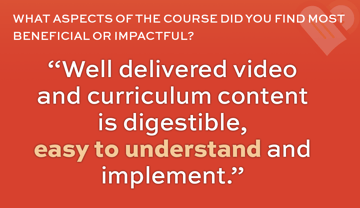 Well delivered video and curriculum content.