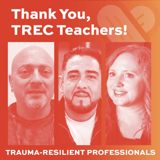 Social Media post thanking teachers with pictures of 3 TREC teachers