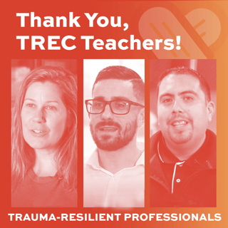 Social Media post thanking teachers with pictures of 3 TREC teachers