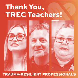 Social Media post thanking teachers with pictures of 3 TREC teachers